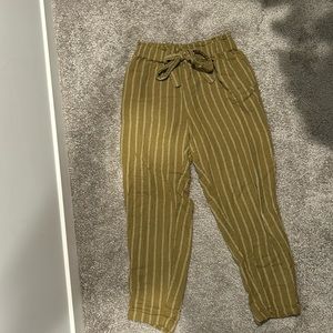 green striped pants